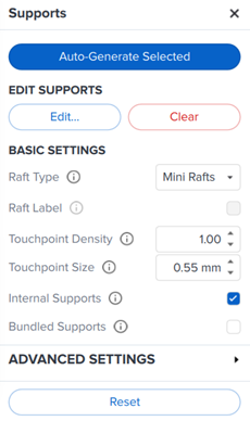 Support raft interface