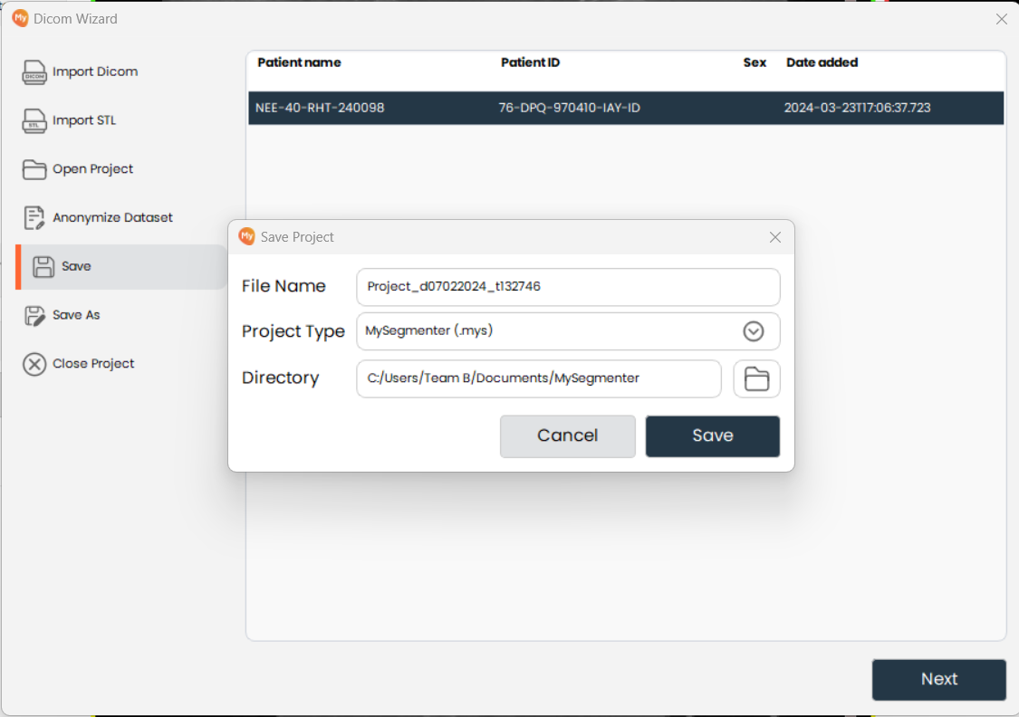 Specify Project Details